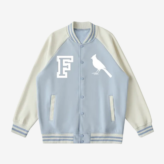 Chrome Cardinal Two Tone Raglan Sleeve Varsity Jacket by Shop FNDMNTLS - Varsity Jackets, mens, two tone raglan sleeve