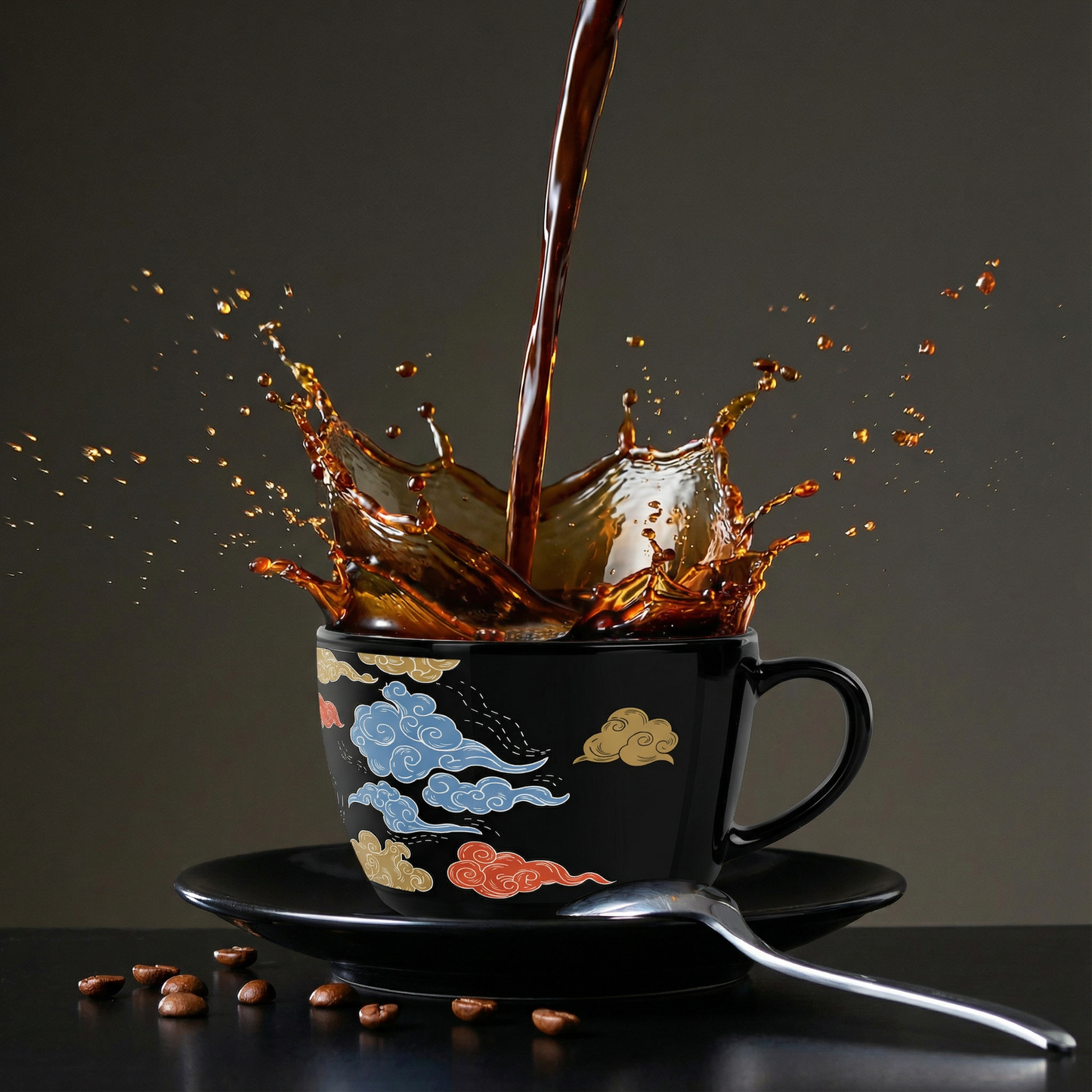 Naruto Morning Java Black Glossy Mug