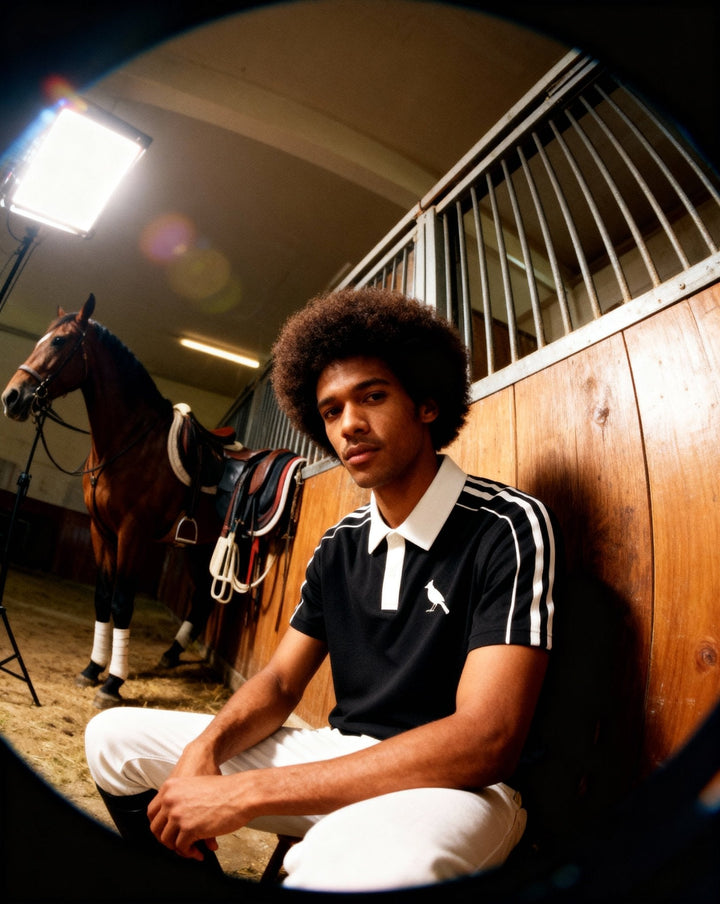 Contrast Collar Short-Sleeve Polo Shirt by Shop FNDMNTLS - polos, Casual Streetwear, casual wear