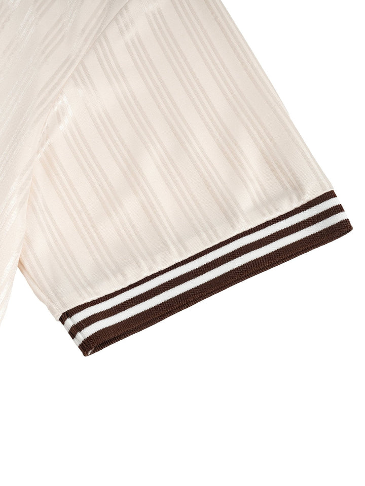 Contrast Stripes Polo Collar T-Shirt by Shop FNDMNTLS - polos, 100% polyester, Casual Streetwear