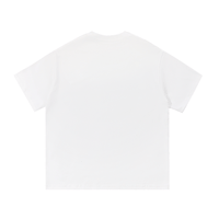 Back of white One Piece Essential Cotton T-Shirt, clean and simple design suitable for layering or solo wear.