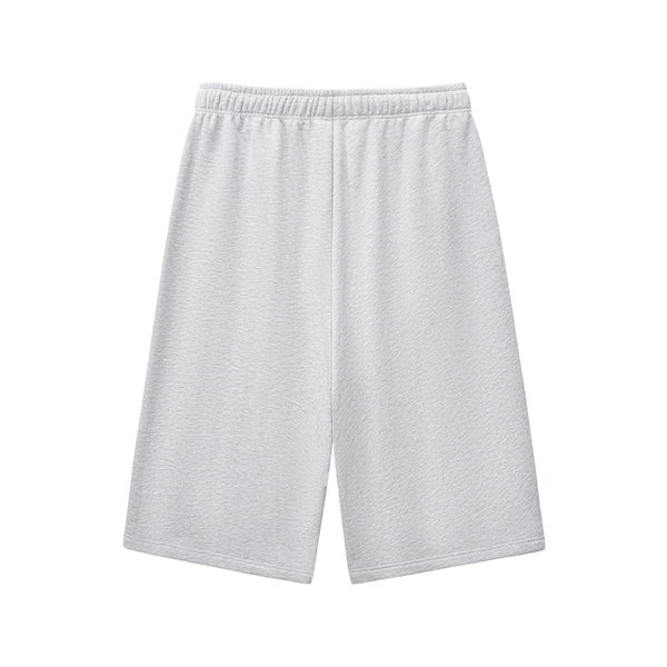 Rear view of light grey Chrome Cardinals Relaxed Drawstring Three-quarter Sweatpants with soft cotton blend and relaxed silhouette.
