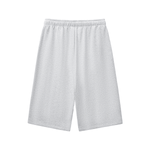 Rear view of light grey Chrome Cardinals Relaxed Drawstring Three-quarter Sweatpants with soft cotton blend and relaxed silhouette.