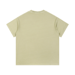 Back view of beige Balenciaga Vintage Wash Cotton T-Shirt showing relaxed fit and soft cotton texture for everyday comfort.