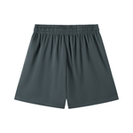 Back view of charcoal gray Chrome Cardinals Mesh Drawstring Shorts featuring breathable mesh fabric and elastic waistband for everyday comfort.
