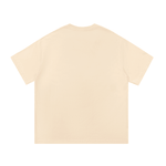 Beige cotton T-shirt for daily wear, casual apparel