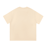 Beige cotton T-shirt for daily wear, casual apparel