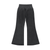 Back view of black Vintage Washed Flared Fleece Pants featuring faux back pockets and flared leg design for a relaxed fit.