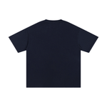 Back view of navy blue Glock 19 unisex t-shirt in soft cotton, showcasing a plain and versatile casual look.