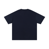 Back view of navy blue Glock 19 unisex t-shirt in soft cotton, showcasing a plain and versatile casual look.