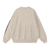 Back view of beige Snow Washed Oversized Sweatshirt showing relaxed unisex fit and clean, minimal design for casual wear.