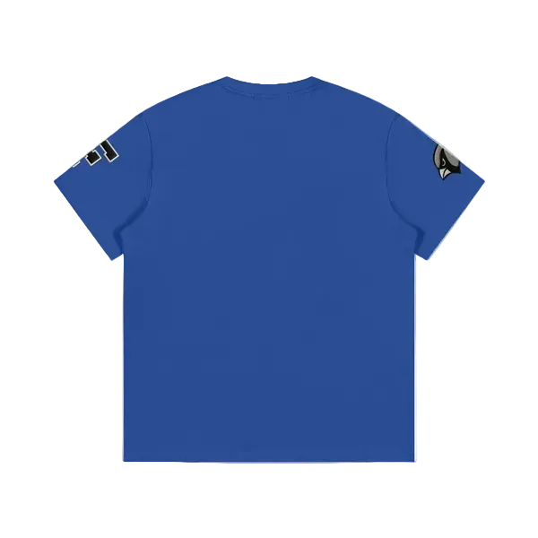 Embroidered Varsity Essential Cotton T-Shirt by Shop FNDMNTLS - Tshirts, Cotton Tshirt, DTG