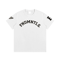 Embroidered Varsity Essential Cotton T-Shirt by Shop FNDMNTLS - Tshirts, Cotton Tshirt, DTG