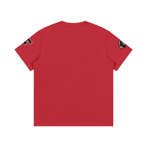 Embroidered Varsity Essential Cotton T-Shirt by Shop FNDMNTLS - Tshirts, Cotton Tshirt, DTG