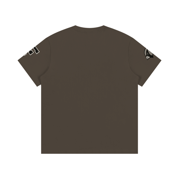 Embroidered Varsity Essential Cotton T-Shirt by Shop FNDMNTLS - Tshirts, Cotton Tshirt, DTG