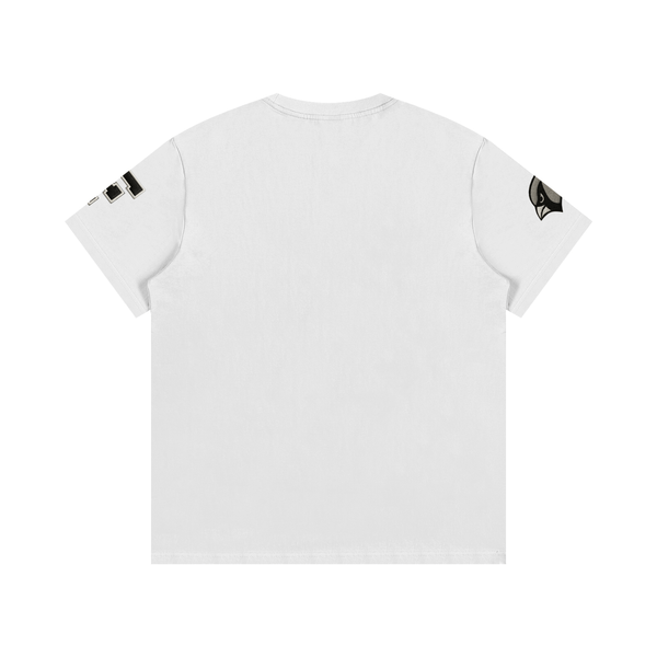 Embroidered Varsity Essential Cotton T-Shirt by Shop FNDMNTLS - Tshirts, Cotton Tshirt, DTG