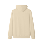 back khaki hoodie with camouflage logo