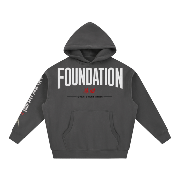 Foundation Essential Oversized Boxy Fit Fleece Hoodie - Product Photo 7 | FNDMNTLS Streetwear