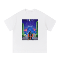 White Ninja Magic Essential Cotton T-Shirt featuring a vivid fantasy-themed graphic, perfect for daily wear in warm seasons.