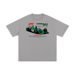 Gray Formula 1 Pure Cotton T-Shirt with vibrant Jordan 191 F1 car print. Unisex and breathable for relaxed daily outfits.