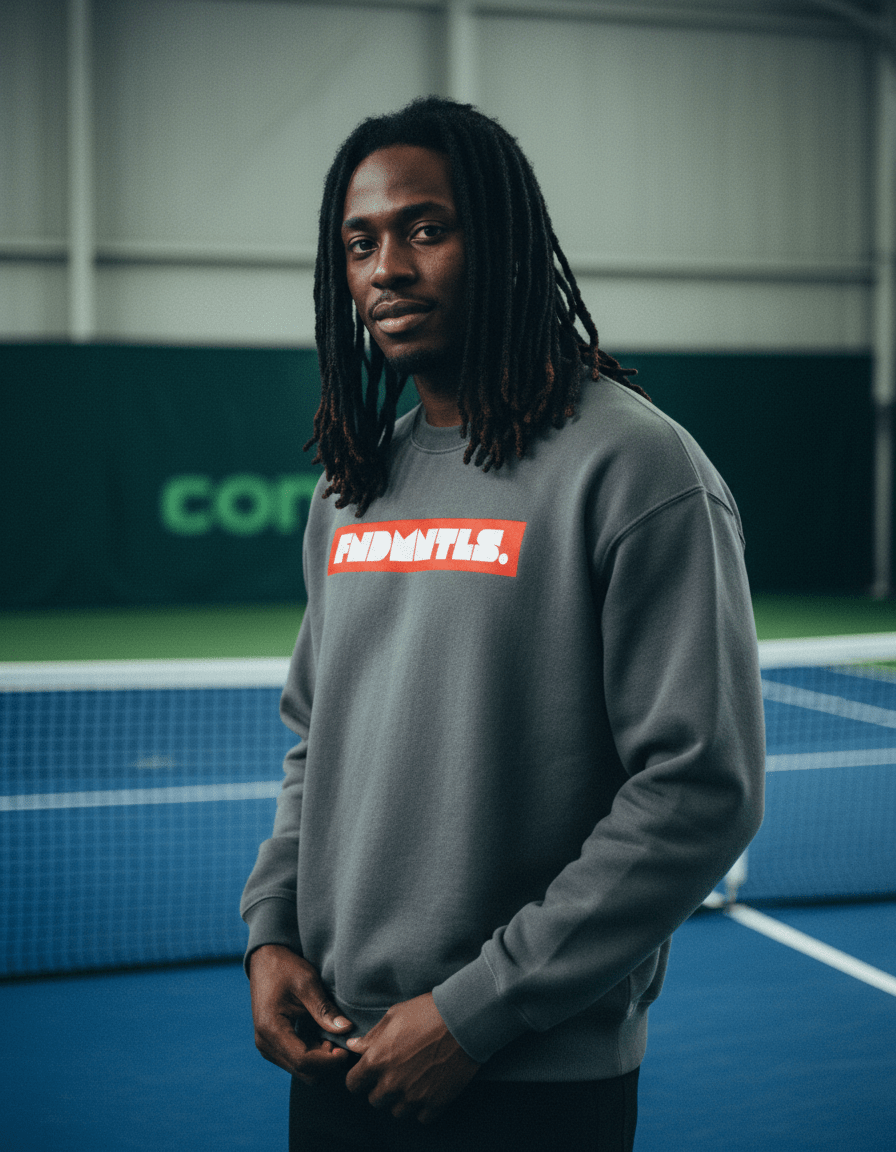 Fleeced Cotton Blend Graphic Sweatshirt by Shop FNDMNTLS - Tshirts, Autumn Winter Fashion, Casual Wear