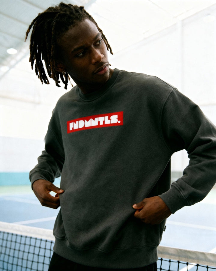 Fleeced Cotton Blend Graphic Sweatshirt by Shop FNDMNTLS - Tshirts, Autumn Winter Fashion, Casual Wear