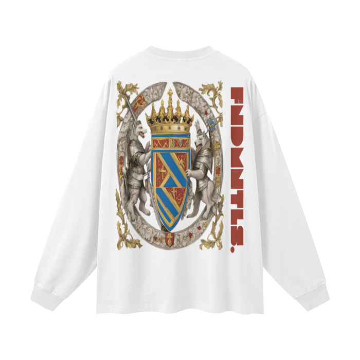 Armor of God Crest Long Sleeve Graphic Tshirt by Shop FNDMNTLS - Tshirts, Armor of God, daily casual