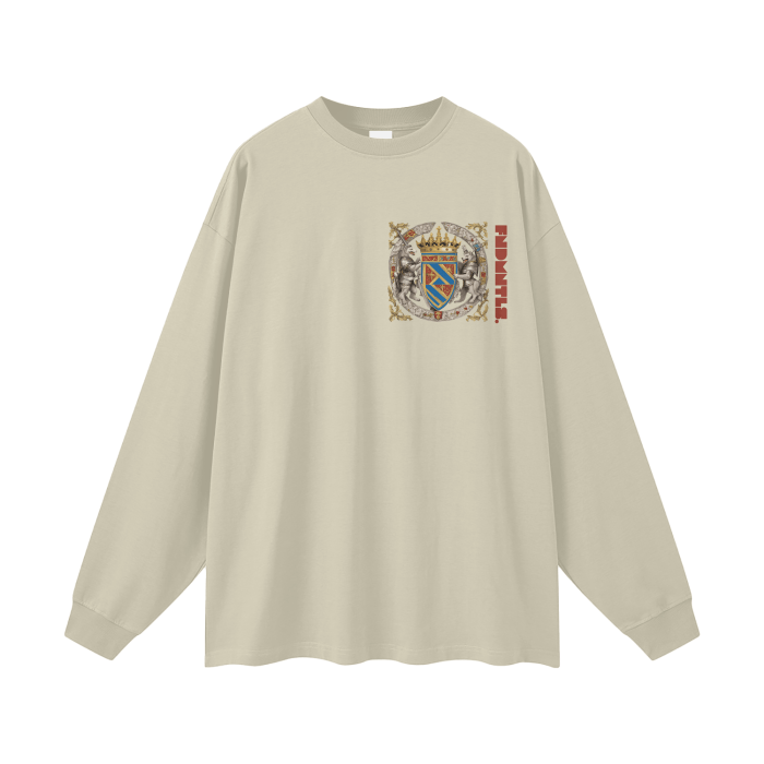 Armor of God Crest Long Sleeve Graphic Tshirt by Shop FNDMNTLS - Tshirts, Armor of God, daily casual