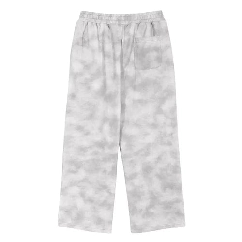FNDMNTLS. Armor of God Gray Fleece Tie-Dye Sweatpants by Shop FNDMNTLS - bottoms, Armor of God, casual wear
