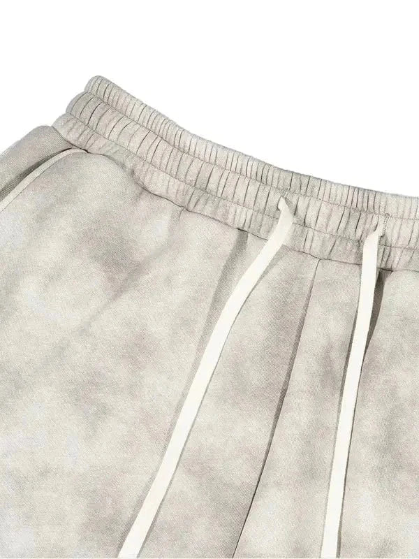 FNDMNTLS. Armor of God Gray Fleece Tie-Dye Sweatpants by Shop FNDMNTLS - bottoms, Armor of God, casual wear