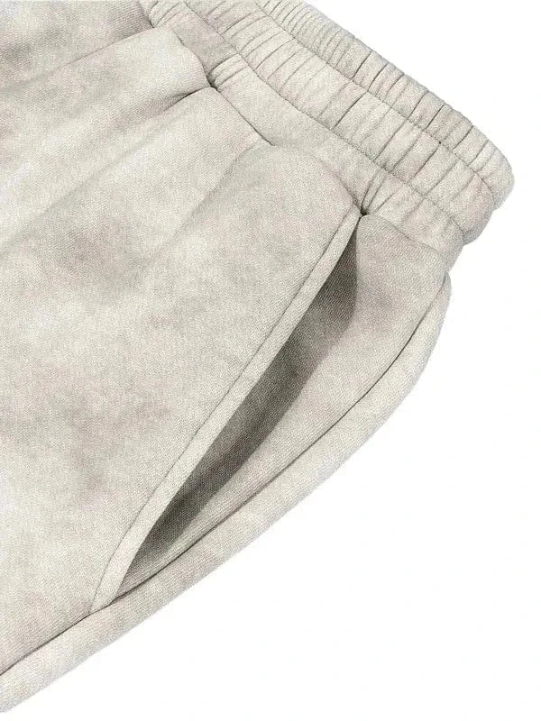 FNDMNTLS. Armor of God Gray Fleece Tie-Dye Sweatpants by Shop FNDMNTLS - bottoms, Armor of God, casual wear