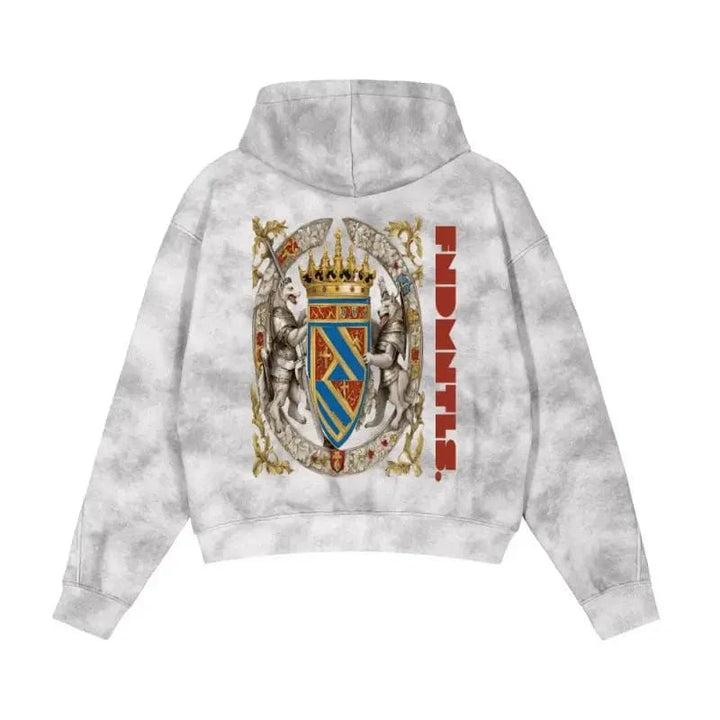 FNDMNTLS. Armor of God Gray TieDye ZipUp Hoodie by Shop FNDMNTLS - hoodies, Armor of God, Casual Wear