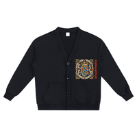 FNDMNTLS. Armor of God Snow Washed Cardigan by Shop FNDMNTLS - Cardigan Sweater, 100% Cotton, Armor of God