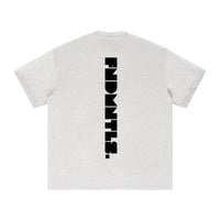Black Logo Essentials Heavyweight Tee logo graphic front view | FNDMNTLS