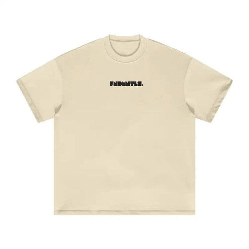 Black Logo Essentials Heavyweight Tee black FNDMNTLS logo graphic | FNDMNTLS
