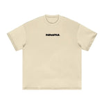 Black Logo Essentials Heavyweight Tee black FNDMNTLS logo graphic | FNDMNTLS