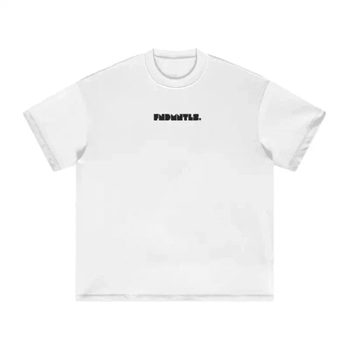 FNDMNTLS. Black Logo Heavyweight Graphic TShirt - Heretic-s Streetwear - 100% Cotton Shirt - 305GSM T-Shirt