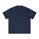 Black Logo Essentials Heavyweight Tee clean logo streetwear essential | FNDMNTLS
