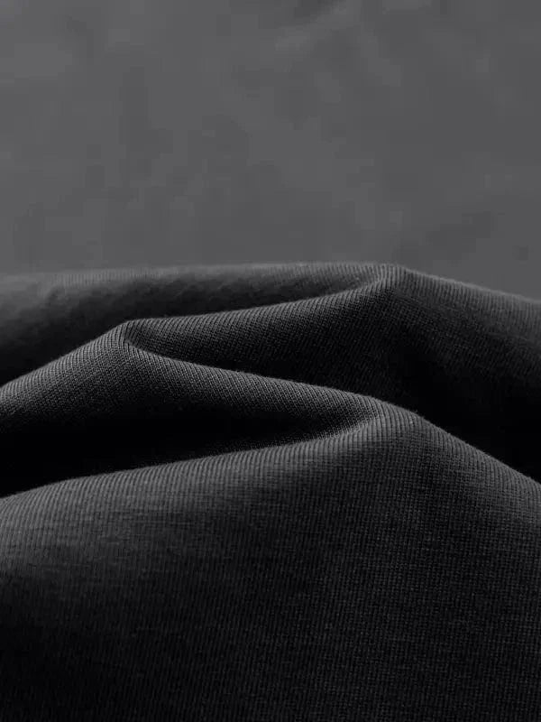 Black Logo Essentials Heavyweight Tee styled product image | FNDMNTLS