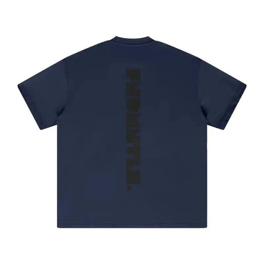 Black Logo Essentials Heavyweight Tee 305 GSM construction detail | FNDMNTLS
