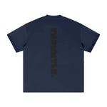 Black Logo Essentials Heavyweight Tee 305 GSM construction detail | FNDMNTLS