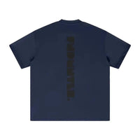 Black Logo Essentials Heavyweight Tee 305 GSM construction detail | FNDMNTLS