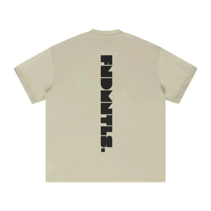FNDMNTLS. Black Logo Heavyweight Graphic TShirt - Heretic-s Streetwear - 100% Cotton Shirt - 305GSM T-Shirt