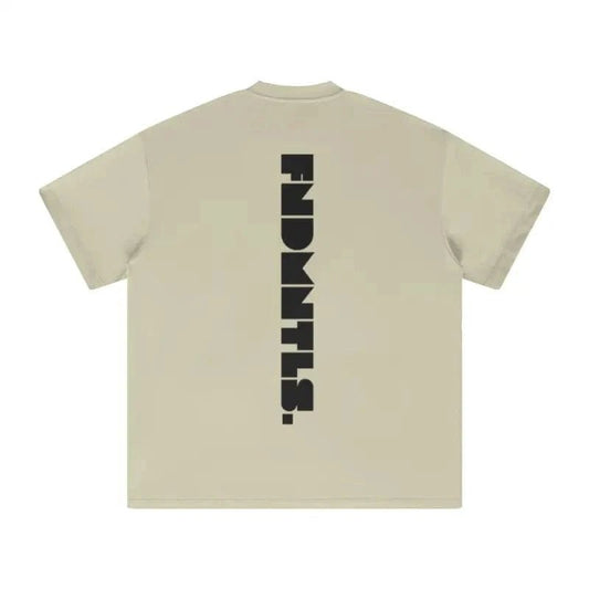 Black Logo Essentials Heavyweight Tee heavyweight cotton streetwear image | FNDMNTLS