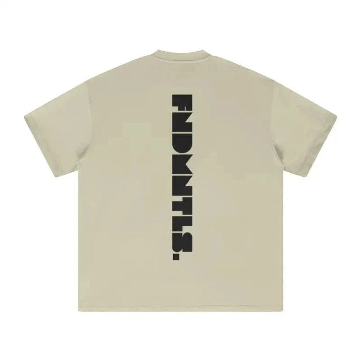 Black Logo Essentials Heavyweight Tee heavyweight cotton streetwear image | FNDMNTLS