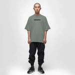 Black Logo Essentials Heavyweight Tee fit and product image | FNDMNTLS