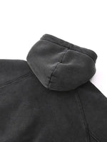 Blood Scarred Snow Washed Cropped Hoodie by Shop FNDMNTLS - hoodies, Casual Wear, Cropped Hoodie