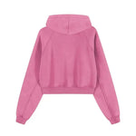 Blood Scarred Snow Washed Cropped Hoodie by Shop FNDMNTLS - hoodies, Casual Wear, Cropped Hoodie