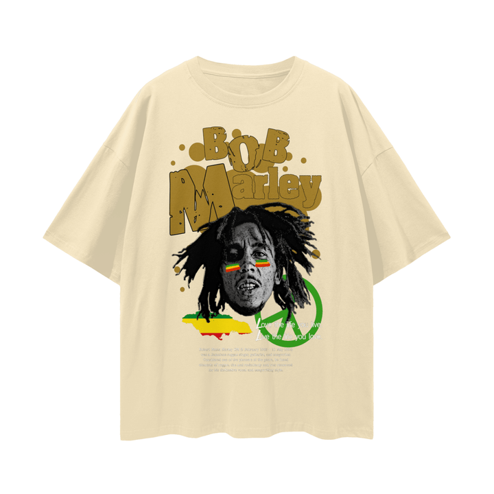 bob marley FNDMNTLS Streetwear Casual Streetwear Casual T-shirt