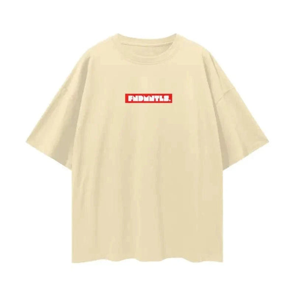 FNDMNTLS. Box Logo Graphic T-shirt by Shop FNDMNTLS - Tshirts, 100% Cotton, Box Logo